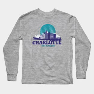 Charlotte, North Carolina Skyline Long Sleeve T-Shirt